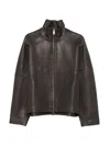 Alysi Leather Jacket In Multi