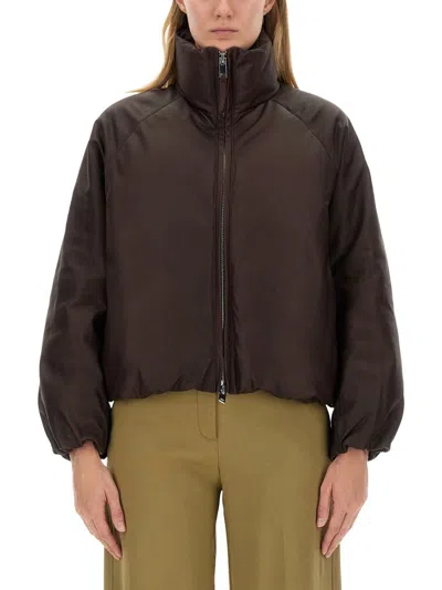 Alysi Leather Jacket In Red
