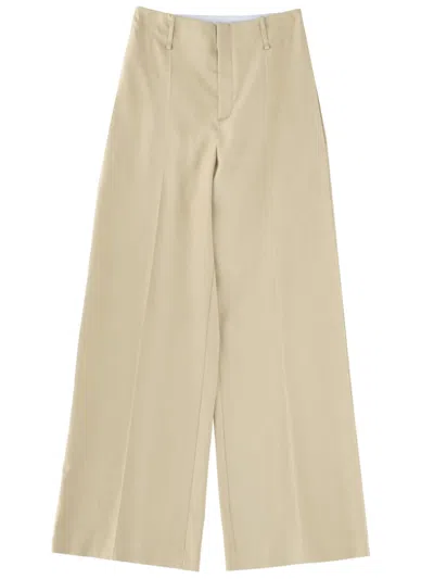 Alysi Linen Blend Tailored Pants In Neutral