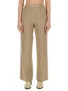Alysi Linen Pants In Brown