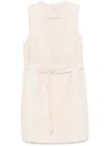 Alysi Linen Vest In Beige