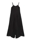 Alysi Linen Wide-leg Jumpsuit In Black