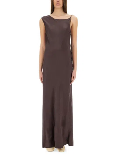 ALYSI ALYSI "LIQUID SATIN" ASYMMETRICAL DRESS