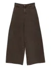 Alysi Logo-patch Five-pocket Denim Jeans In Brown