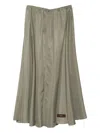Alysi Logo-patch Pleated Skirt In Gray