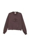 Alysi Logo-embroidered Elasticated-hem Sweatshirt In Multi