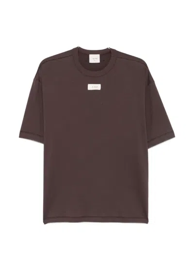 Alysi Logo-patch T-shirt In Brown