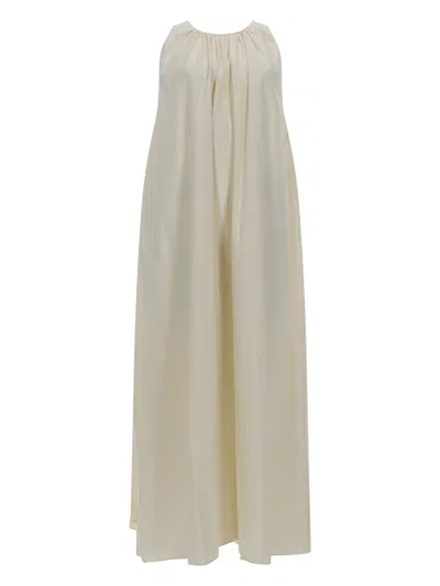 Alysi Long Cotton Dress In White