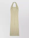 Alysi Flowing Silhouette Halter Neckline Dress In Pattern