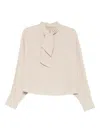 Alysi Long Sleeve Blouse In Neutral
