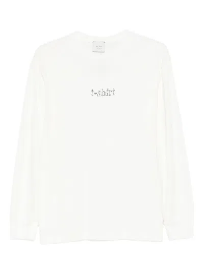 Alysi Long-sleeve Embellished T-shirt In White