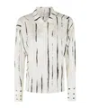 Alysi Long Sleeve Striped Shirt In White