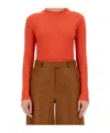Alysi Ribbed Knit In Red