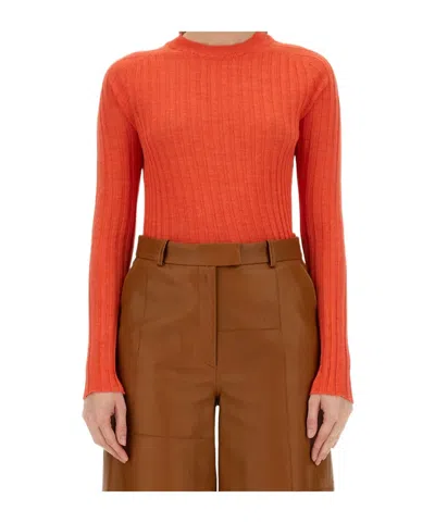 ALYSI ALYSI CREWNECK LONG-SLEEVED KNITTED TOP