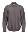 Alysi Long-sleeved Shirt With Chest Pocket In Gray