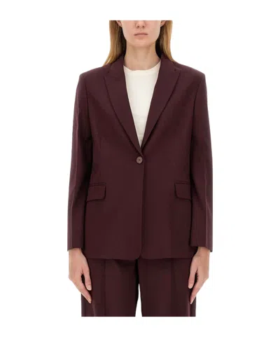 ALYSI ALYSI PEAK-LAPELS STRAIGHT HEM BLAZER