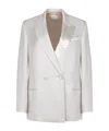 Alysi Long-sleeved Suit Jacket In White
