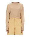 Alysi Long-sleeved Sweater In Nude