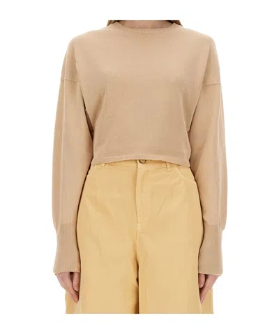 ALYSI ALYSI CROPPED KNIT SWEATER