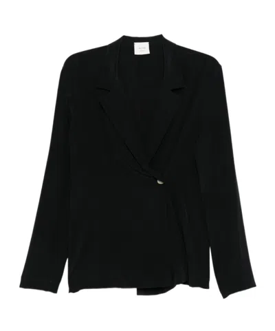 Alysi Long-sleeved Suit Jacket In Black