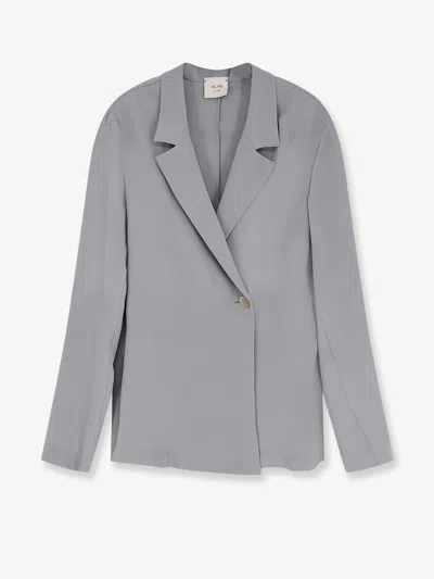 Alysi Single-button Lapel Blazer In Blue