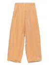 Alysi Lurex-detailed Trousers In Orange