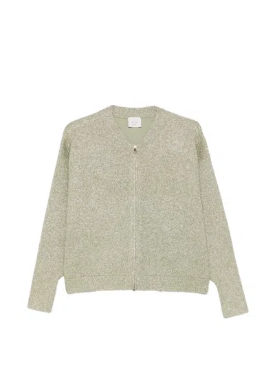 Alysi Lurex-knit Zip-up Jacket In Gray