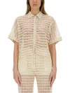 Alysi Macrame Shirt In Animal Print