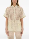 Alysi Macrame Shirt In Neutral