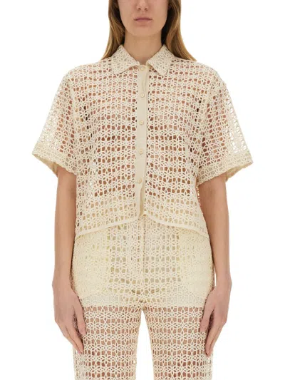ALYSI ALYSI MACRAMÉ SHIRT