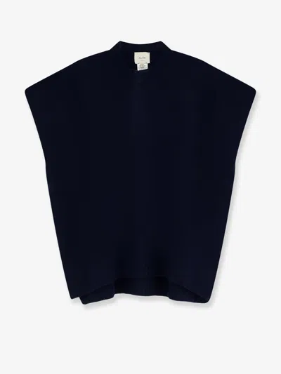 Alysi Merino Wool And Cashmere Blend Sweater In Blue