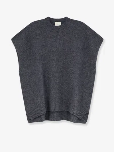 Alysi Merino Wool And Cashmere Blend Sweater In Gray