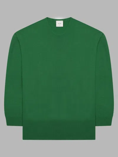 Alysi Merino Wool Blend Sweater In Green
