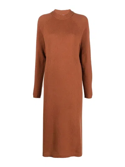 Alysi Long Knit Dress In Multicolour