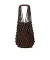 Alysi Mesh Tote Bag In Brown