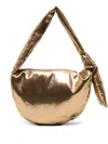 Alysi Metallic-effect Knot Shoulder Bag In Gold