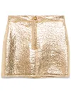 Alysi Metallic Mini Skirt In Gold