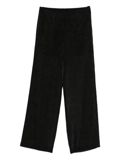 Alysi Metallic-threaded Trousers In Black