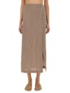 Alysi "micro Stripe" Longuette Skirt