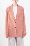 Alysi Microcheck Blazer In Cotto In Multi