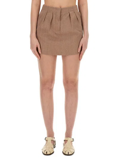 Alysi Mini Skirt In Brown