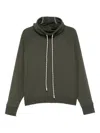 Alysi Mock-neck Hoodie In Green