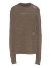 Alysi Mock-neck Sweater In Brown