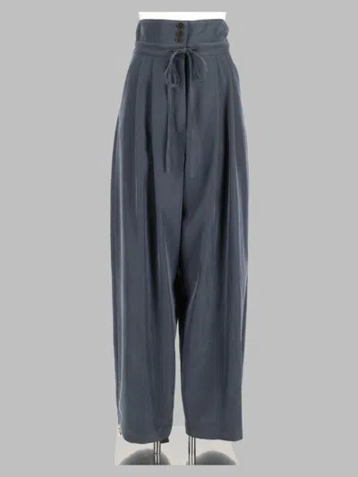 Alysi Modal Blend Trousers In Blue