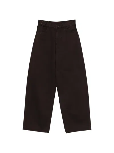 Alysi Modern Drill Jeans In Brown
