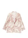 Alysi Printed Single Breasted Jacket In Neutral