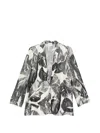 Alysi Single Breasted Jacket All Over Print In White