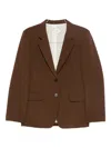 Alysi Notched-lapel Blazer In Brown