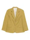 Alysi Notched-lapel Blazer In Gold