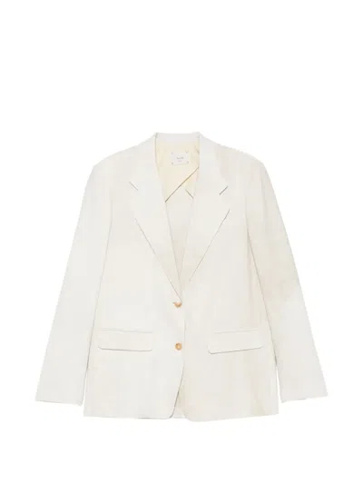 Alysi Notched-lapels Button-fastening Jacket In Neutral